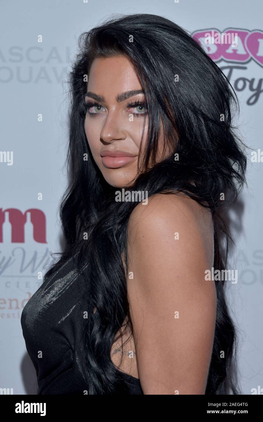 HOLLYWOOD, CA - DECEMBER 04: Model Jordan Sky attends the 'Babes in Toyland' Christmas Toy Drive' on December 4, 2019 in Hollywood California. (Photo Stock Photo