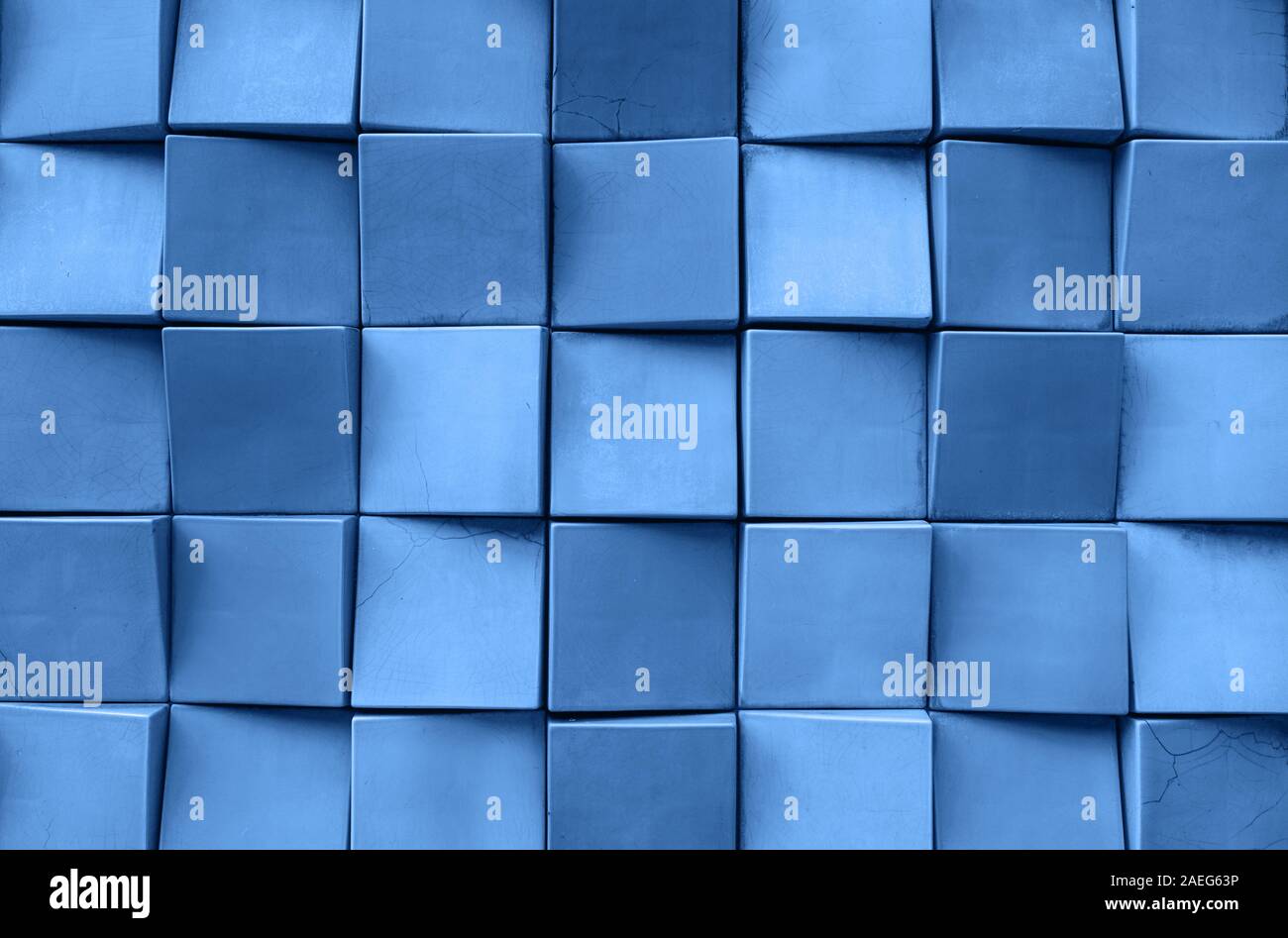 Abstract background of squares in a trendy classic blue color Stock ...
