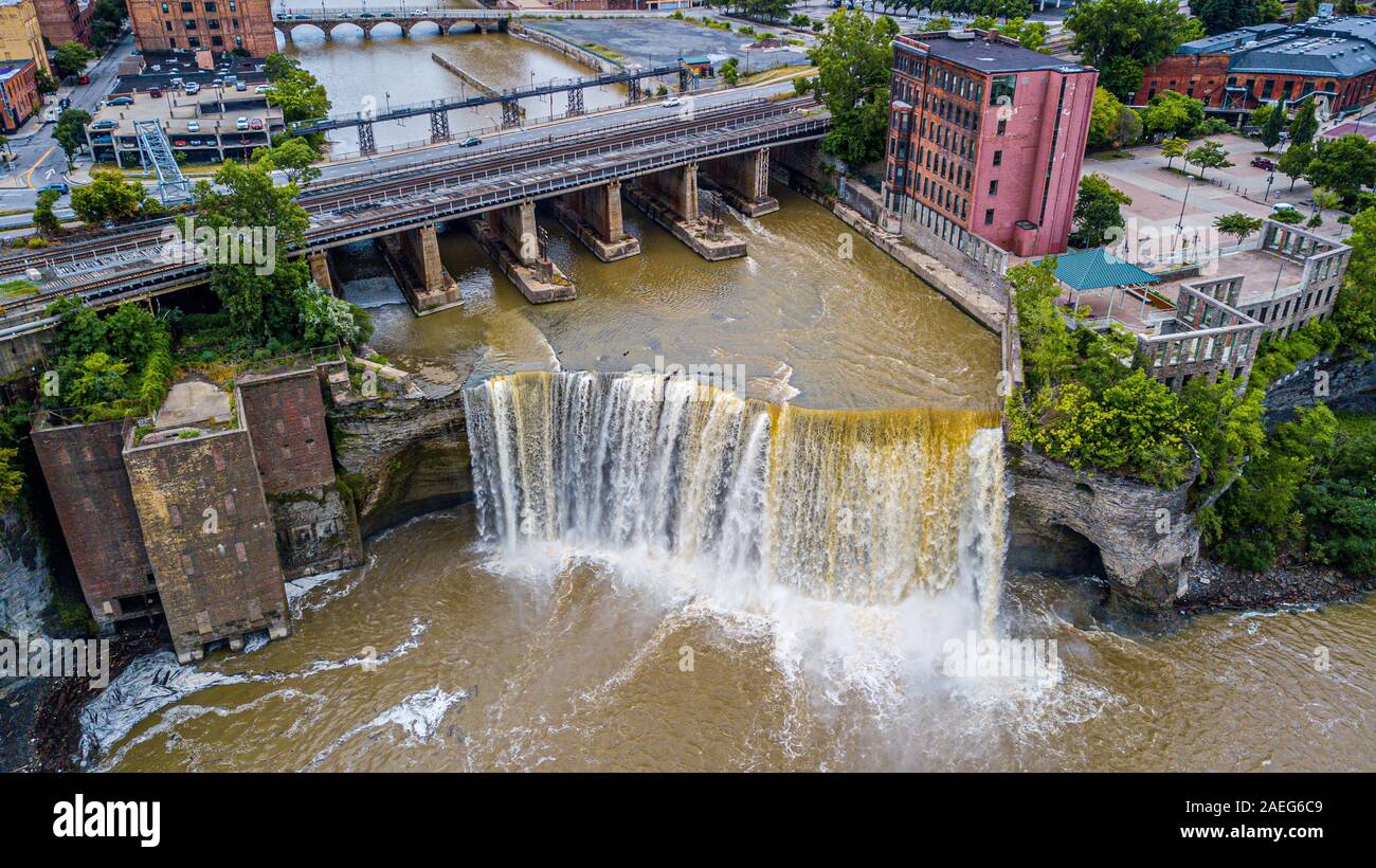 High Falls, Genesee River, Rochester, NY, USA Stock Photo Alamy