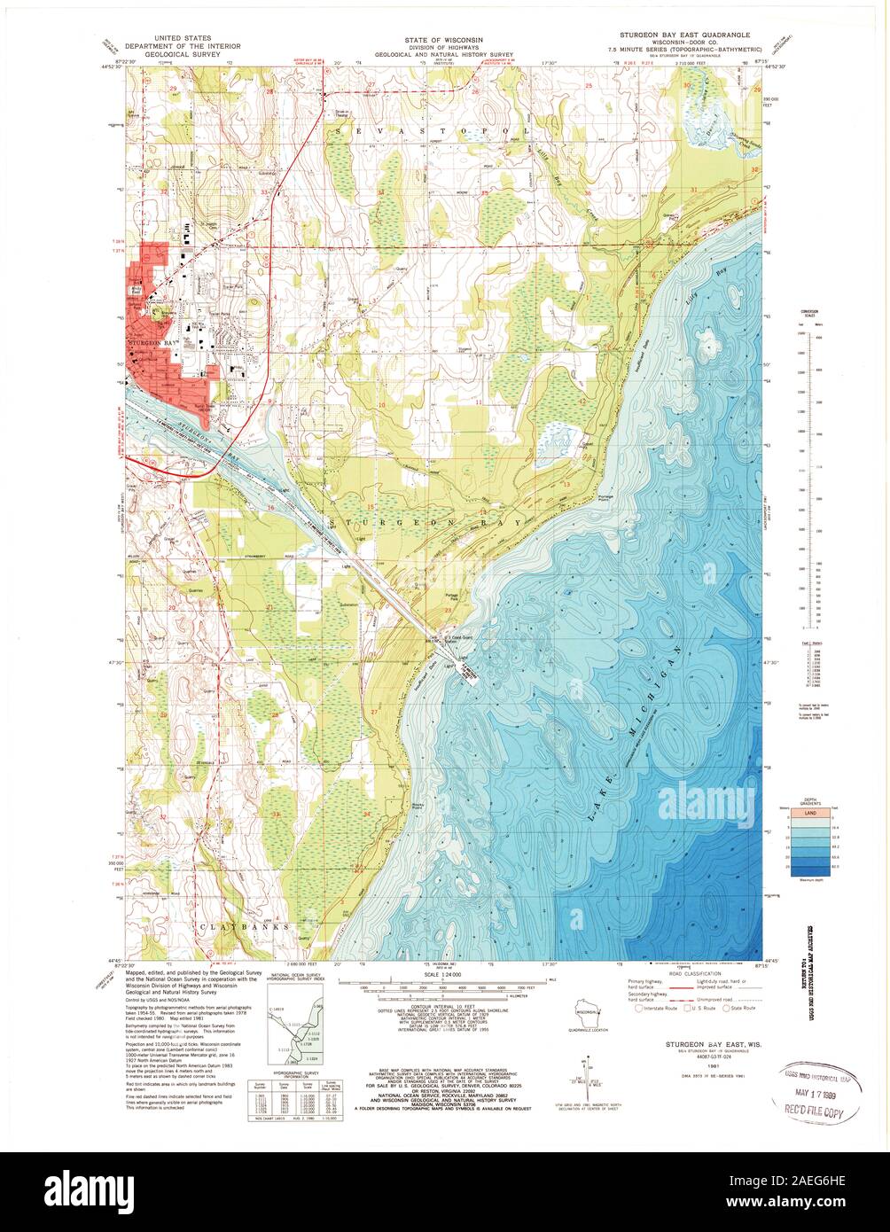Sturgeon bay map hi-res stock photography and images - Alamy