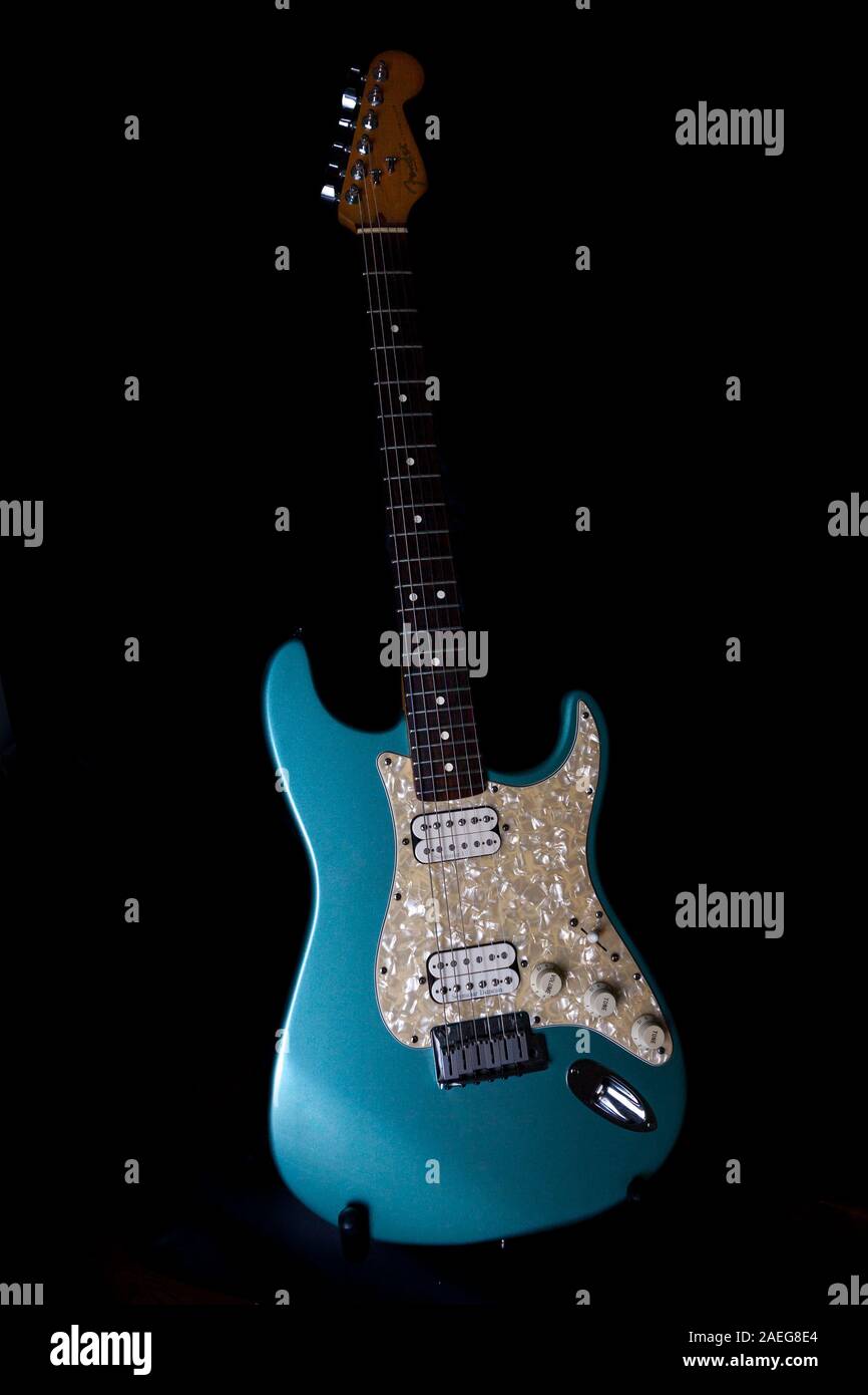 Electric guitar blue hires stock photography and images Alamy