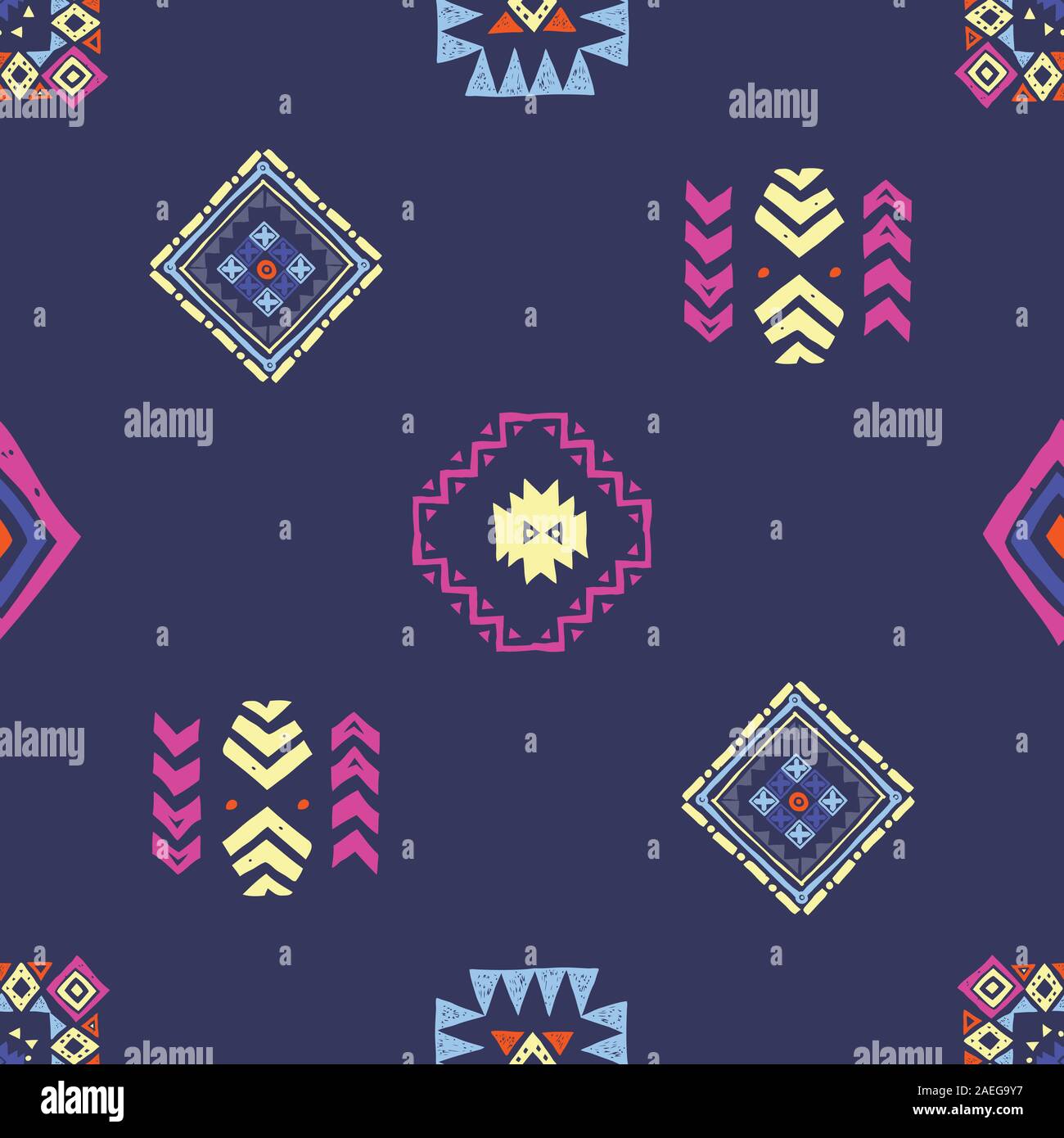 Seamless Ethnic pattern. Tribal vector abstract background Stock Vector ...