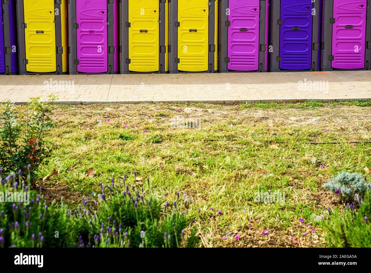 Plastic toilet cubicle hi-res stock photography and images - Alamy