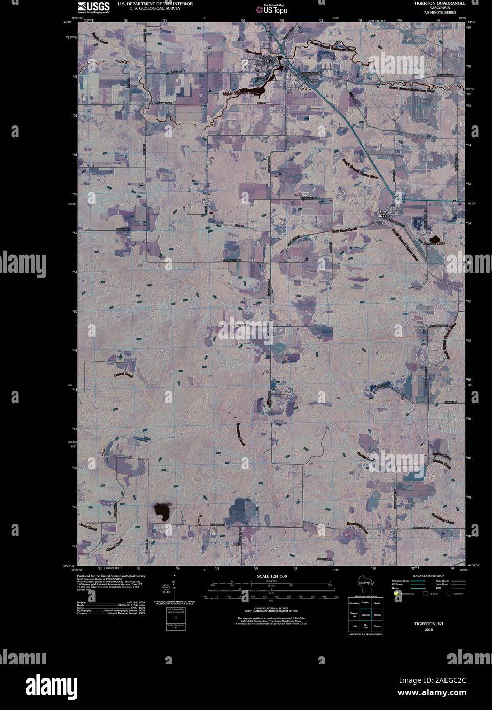 Map of tigerton hires stock photography and images Alamy