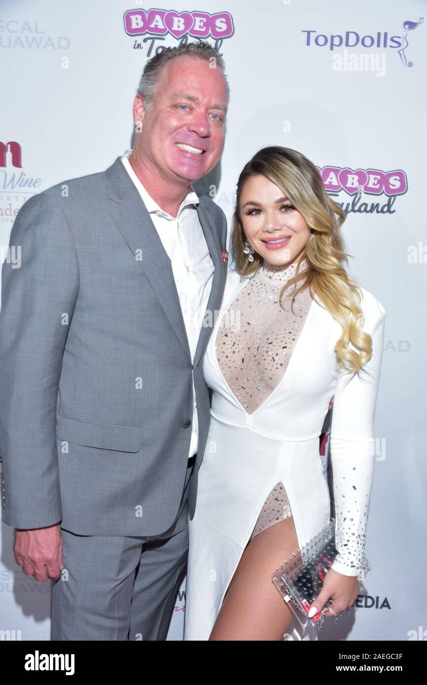 HOLLYWOOD, CA - DECEMBER 04: Model Talia Paris and Producer Steve Fowler attend the 'Babes in Toyland' Christmas Toy Drive' on December 4, 2019 in Hol Stock Photo