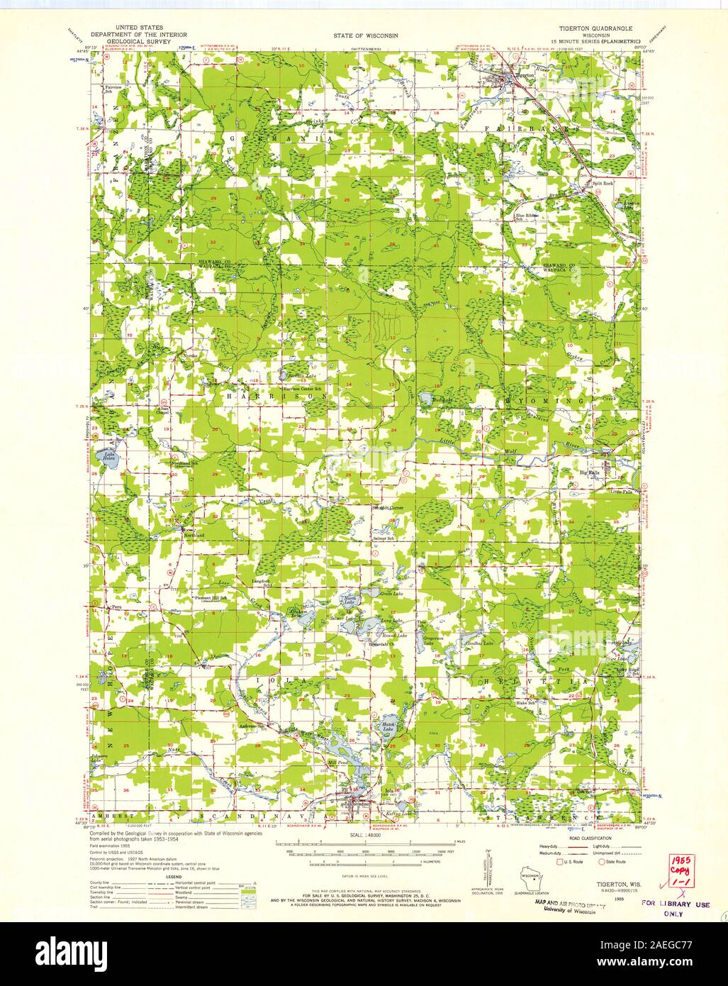 Map of tigerton hires stock photography and images Alamy