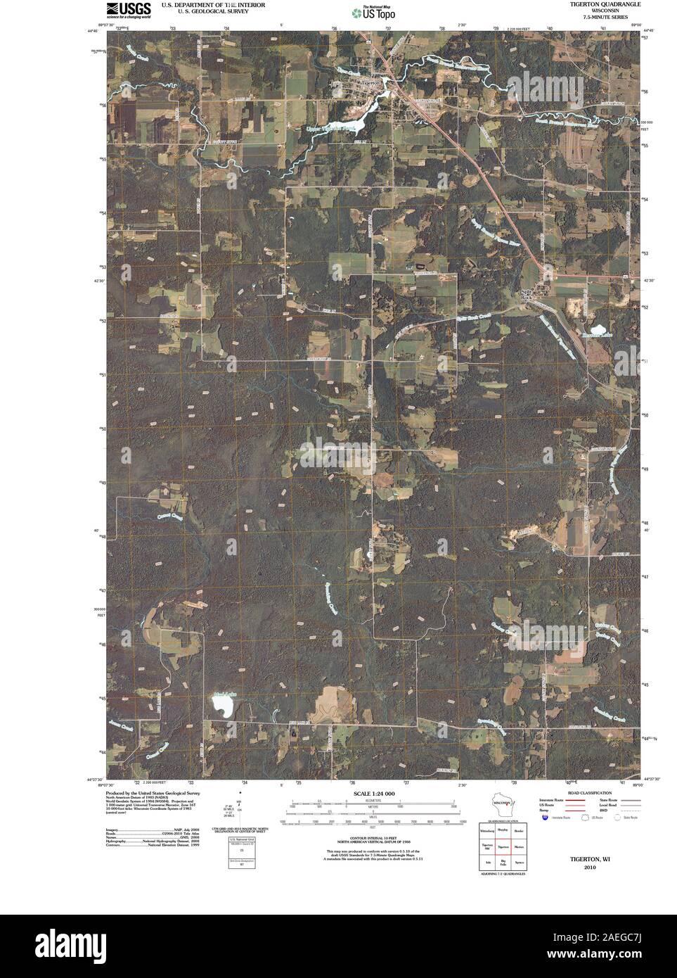 Map of tigerton hires stock photography and images Alamy