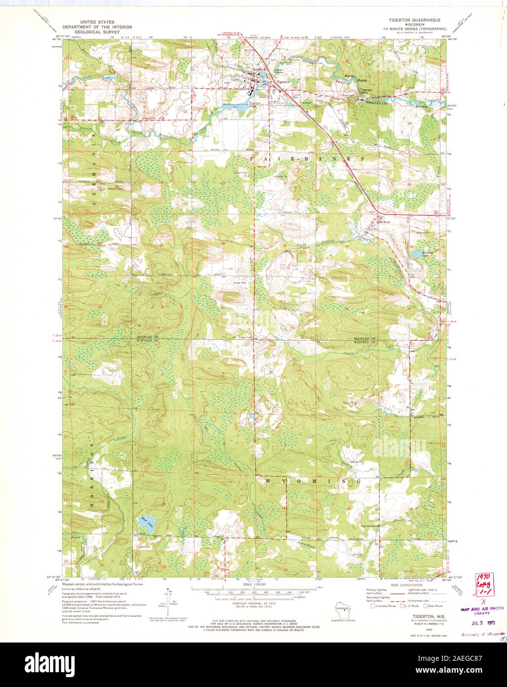 Tigerton map hires stock photography and images Alamy