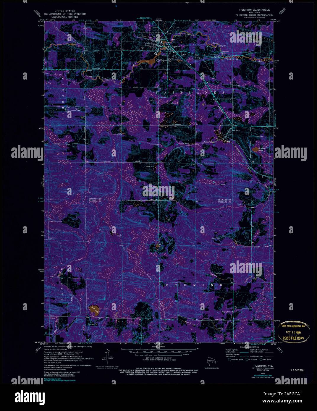 Tigerton map hires stock photography and images Alamy