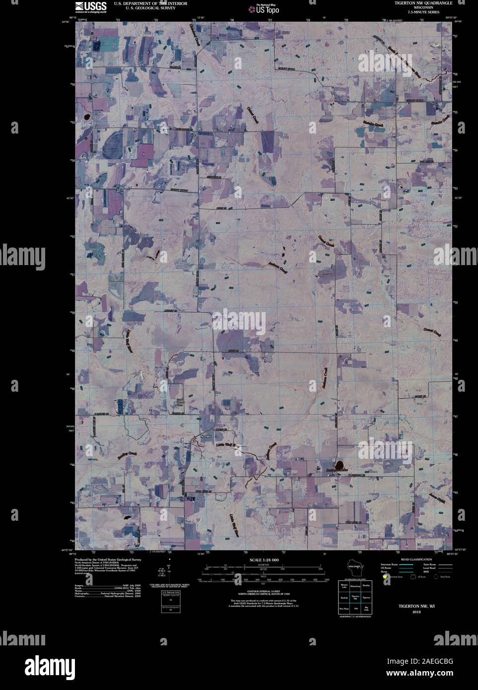 Map of tigerton hires stock photography and images Alamy