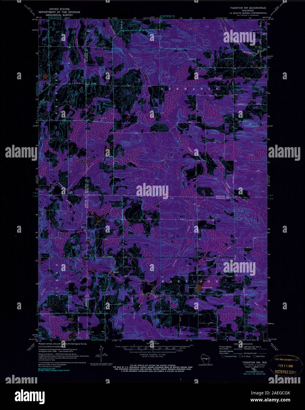 Map of tigerton hires stock photography and images Alamy