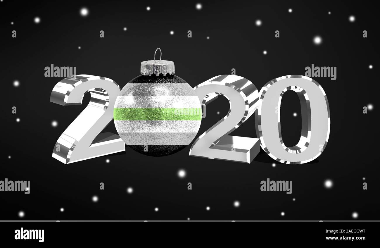 Happy New Year Flag Of Agender Pride On A Christmas Toy Decorations Isolated On Dark Background Creative Christmas Concept Stock Photo Alamy