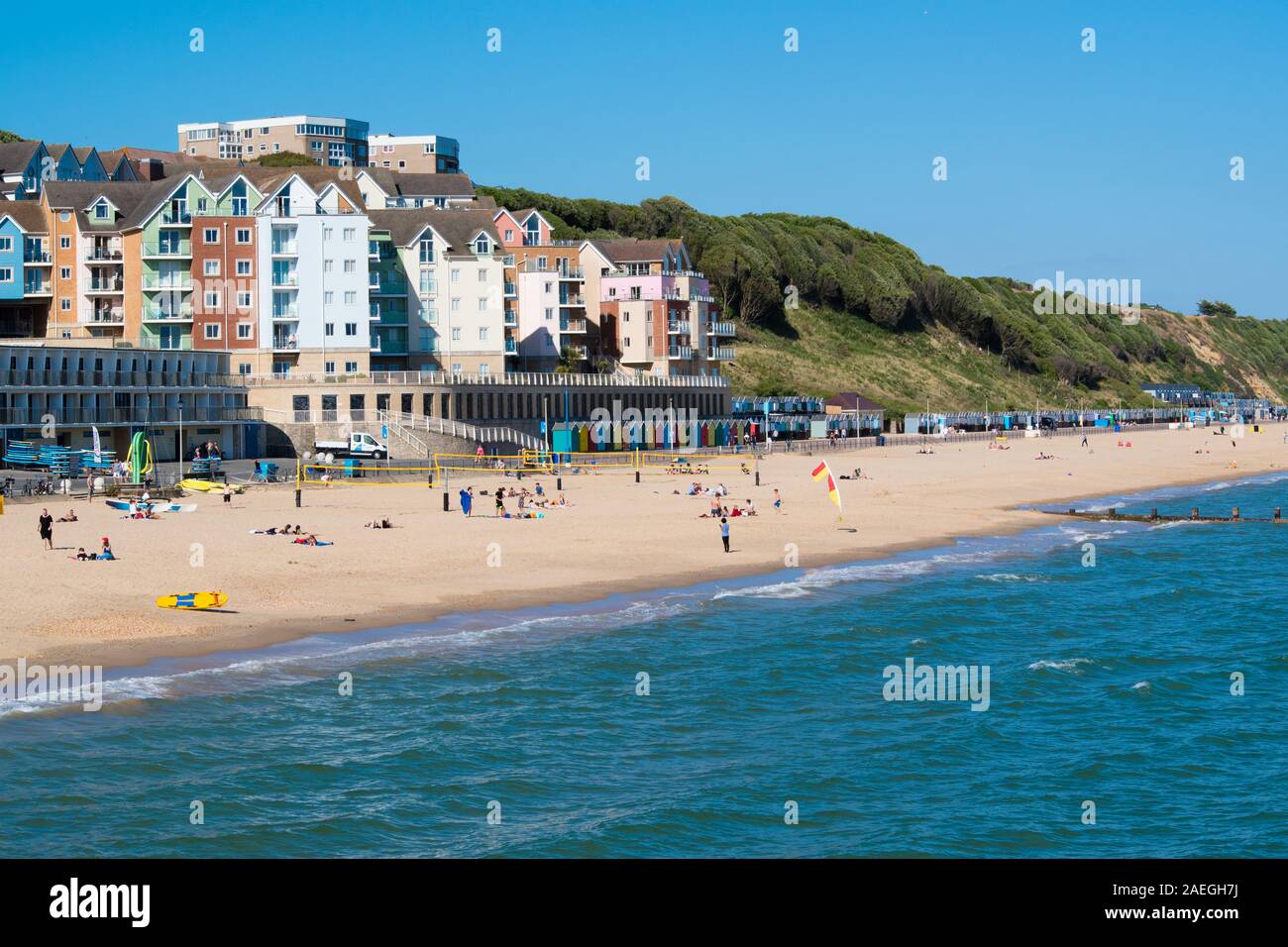 View of the seafront near Durley Chine, West Cliff, Bournemouth England UK Stock Photo