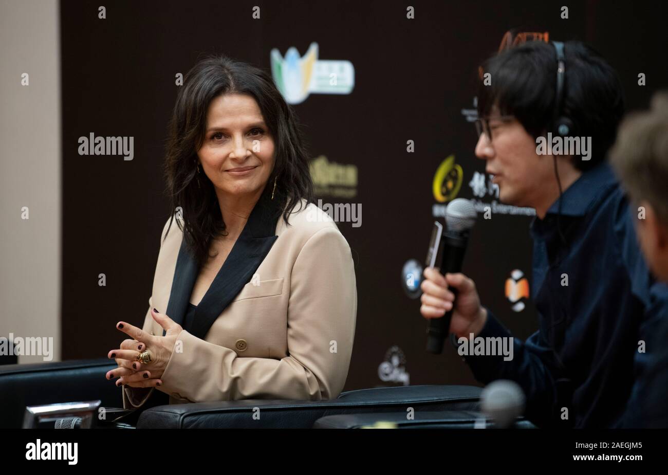French actress, Juliette Binoche joins Chinese Director, Diao Yinan to talk about her films at a meet the press session Stock Photo