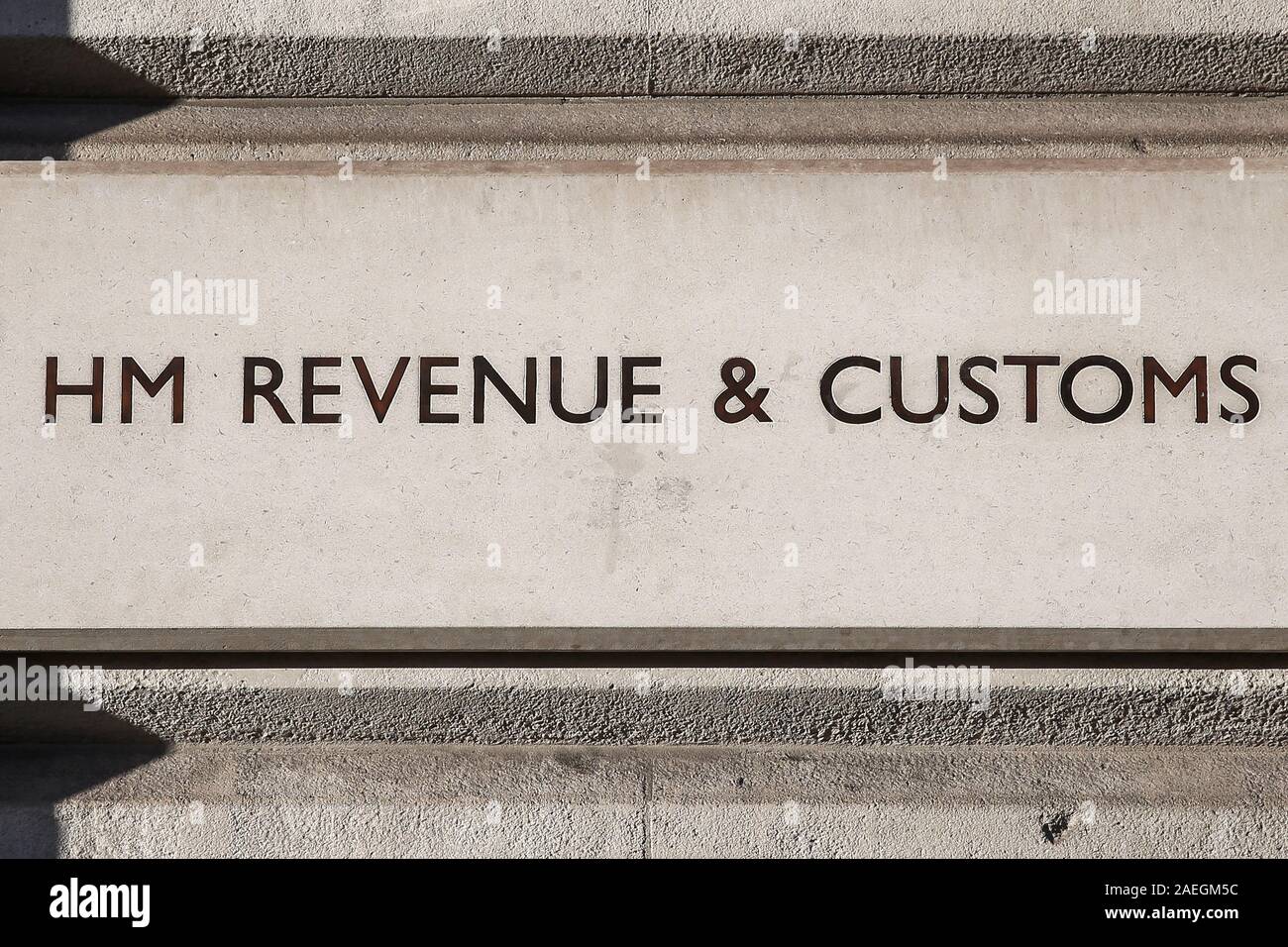 The Sign For HM Revenue And Customs The Tax Office On The Office 