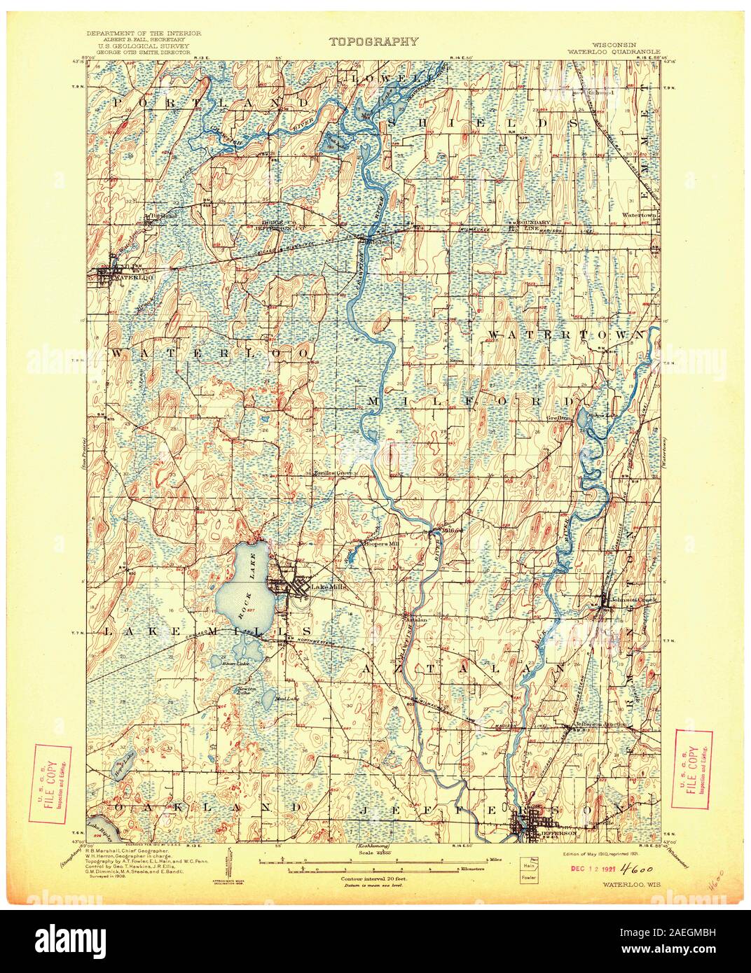 WI Waterloo 801318 1910 62500 Restoration Stock Photo Alamy