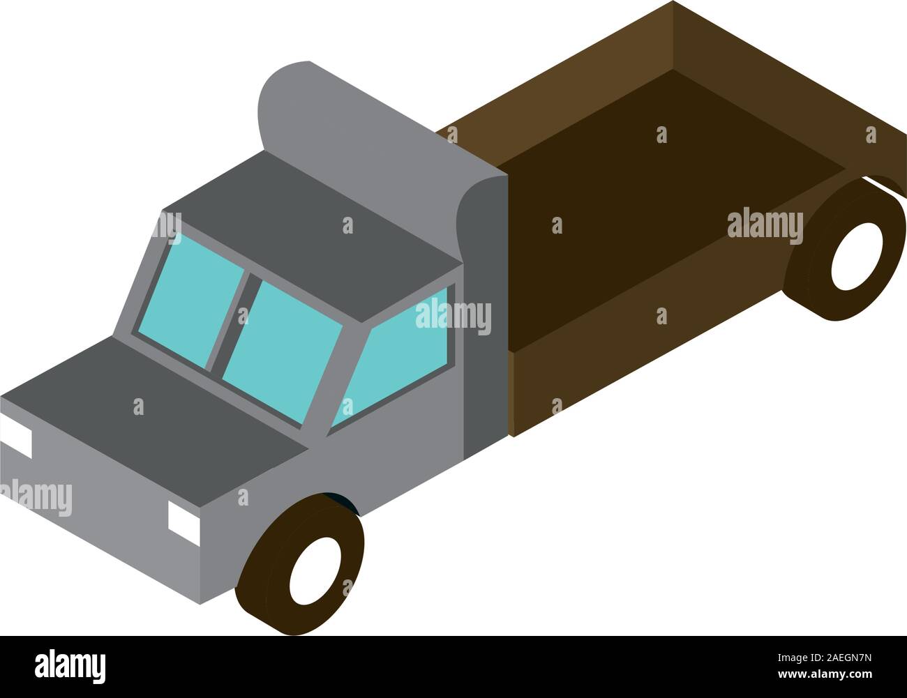 truck pickup cargo transport vehicle isometric icon vector illustration ...