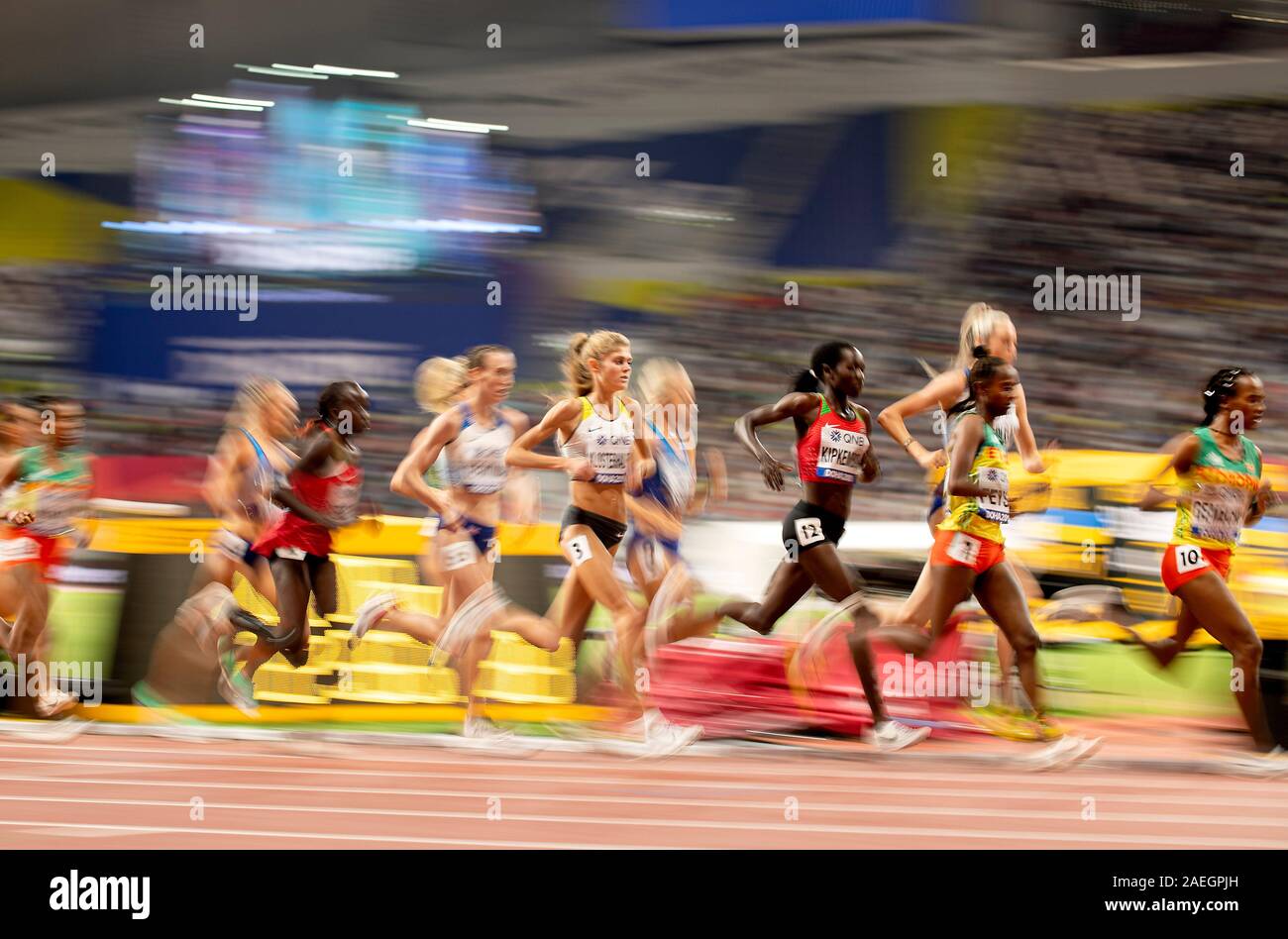 Action from the womens 5000 metres hi-res stock photography and images ...
