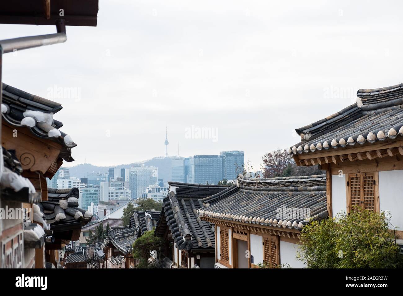 Bukchon Hanok Village, a Korean traditional village in Seoul, South ...