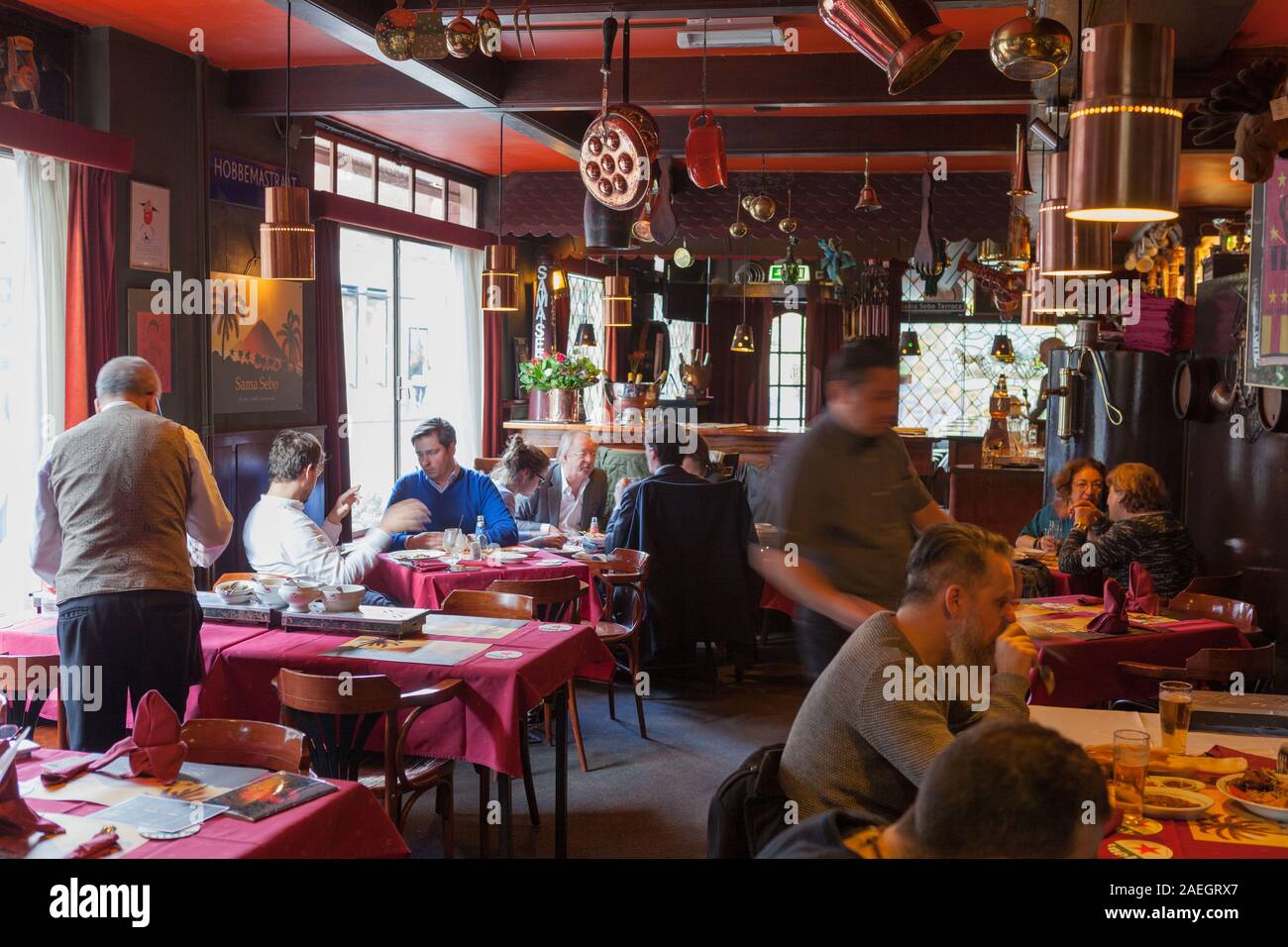 Rijstafel at Sama Sebo Indonesian restaurant, Amsterdam, Netherlands