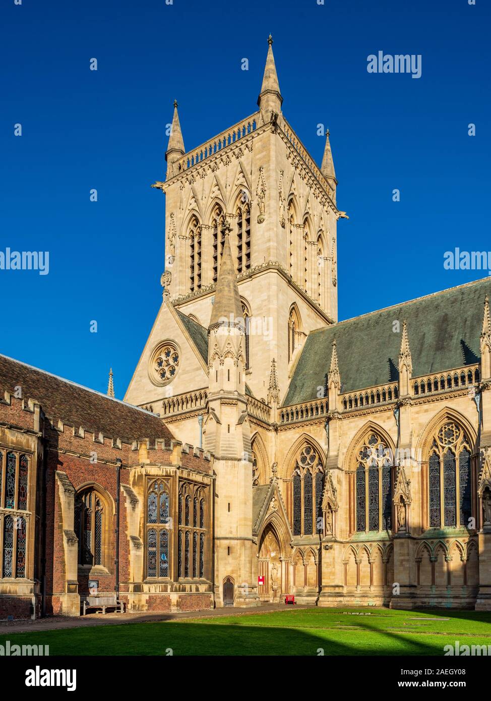 St John's College Chapel Cambridge. Built between 1866 and 1869, architect Sir George Gilbert Scott. Stock Photo