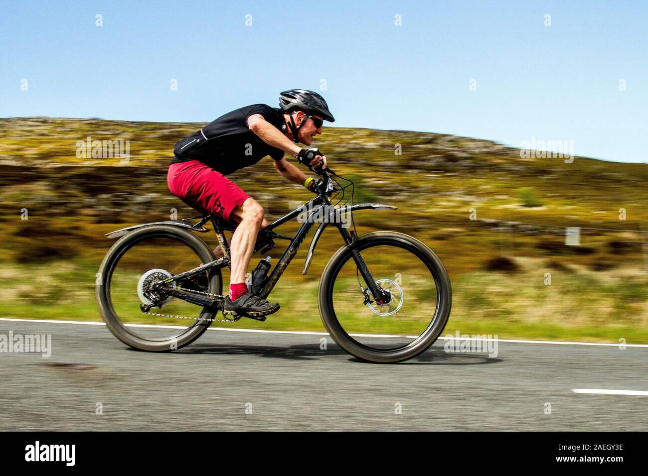 Colne Valley Mountain Bike Challenge rider 2019 Stock Photo