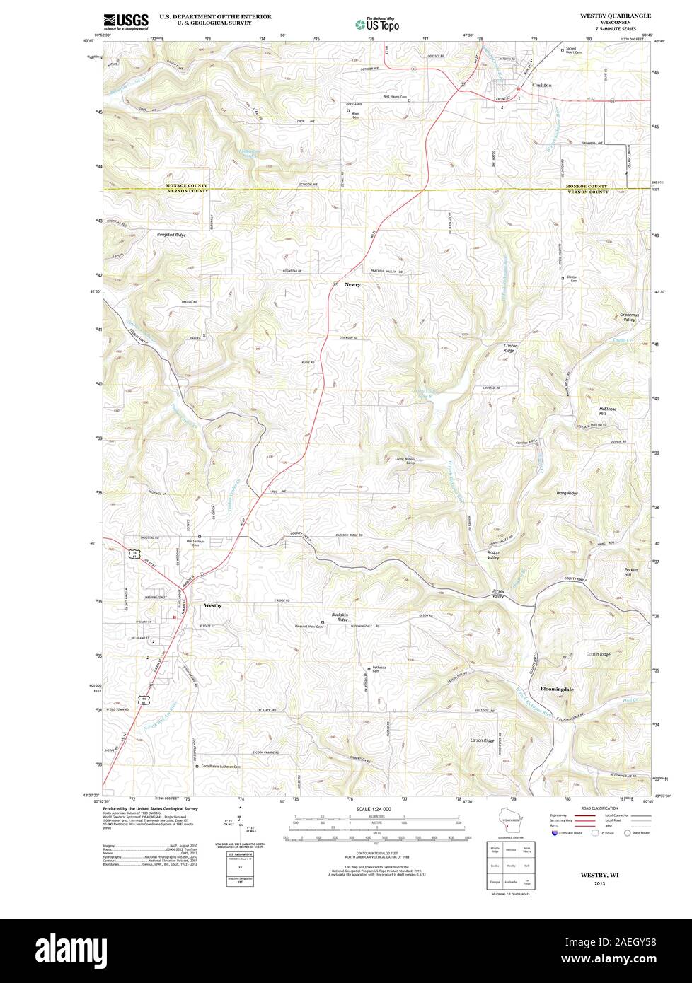 Map of westby hires stock photography and images Alamy