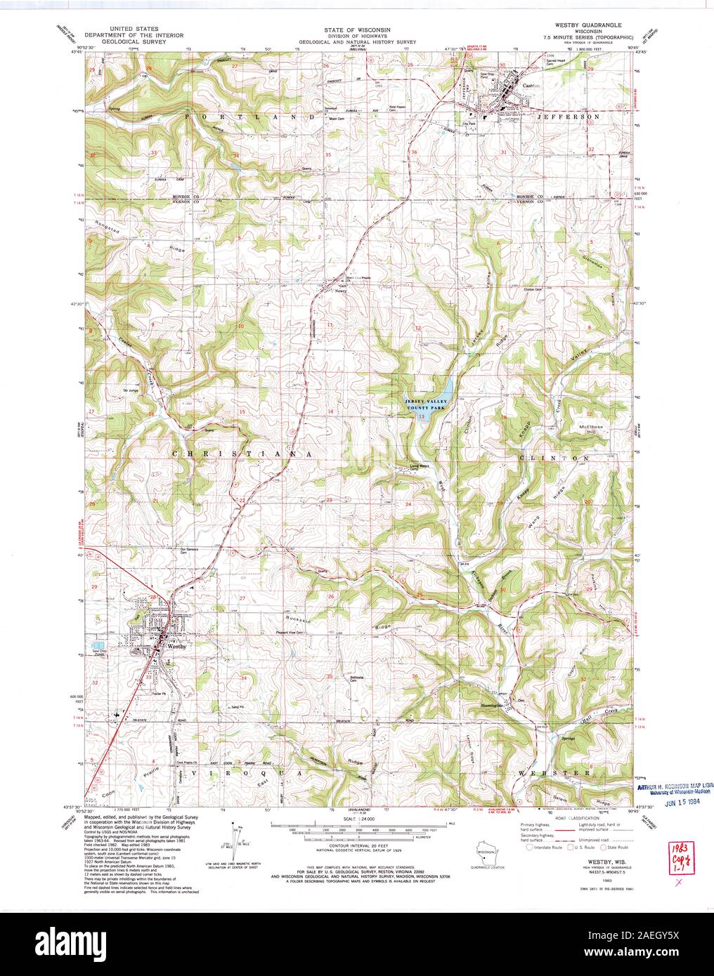 Map of westby hires stock photography and images Alamy