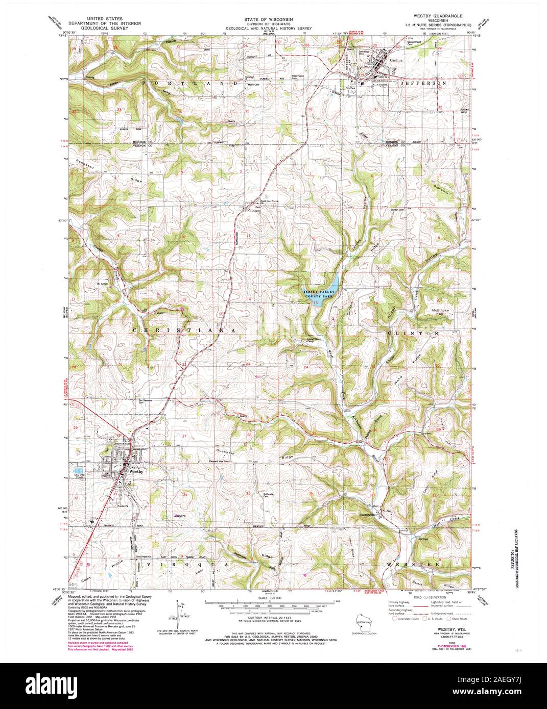 Map of westby hires stock photography and images Alamy