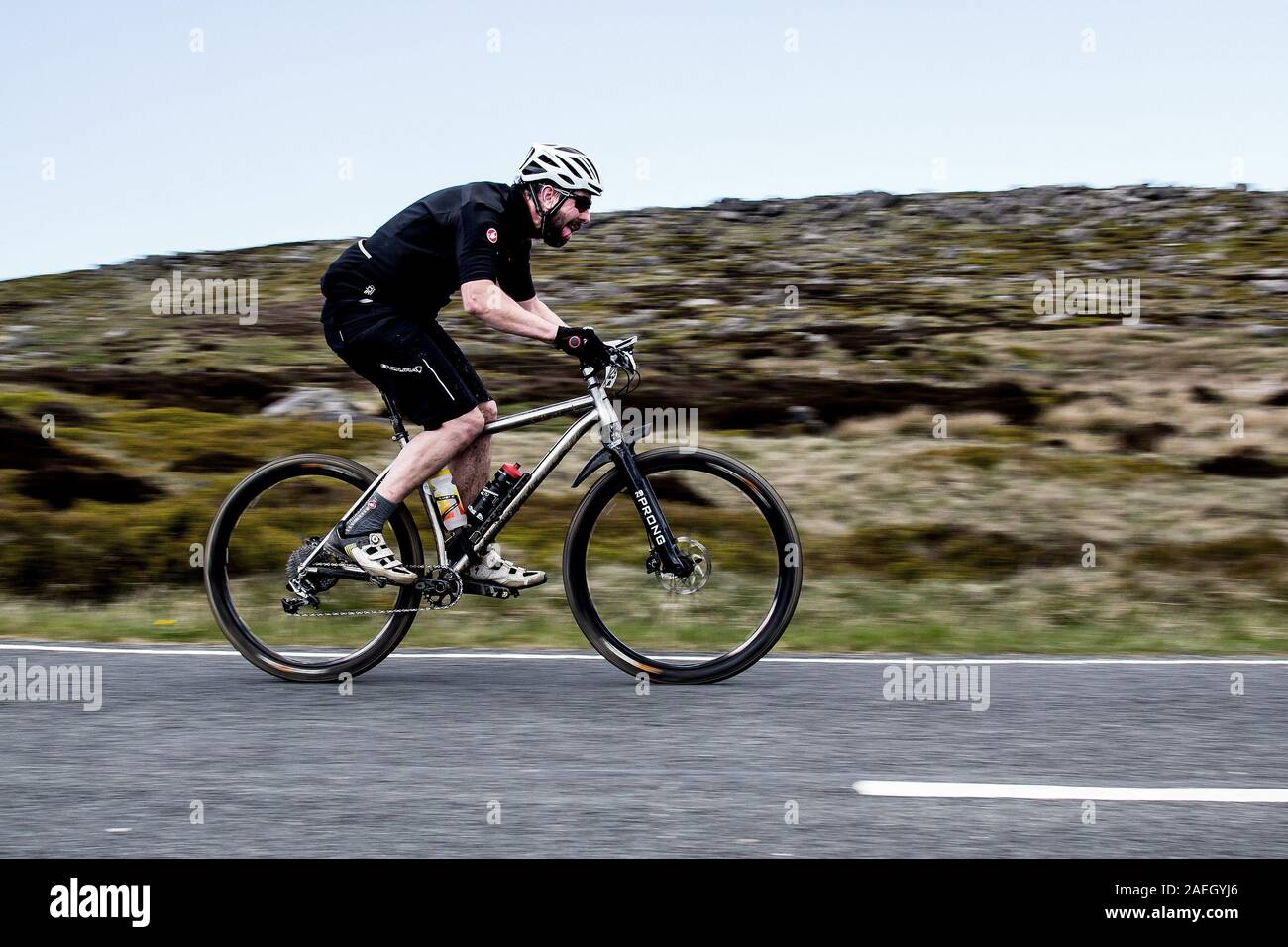 Colne Valley Mountain Bike Challenge rider 2019 Stock Photo
