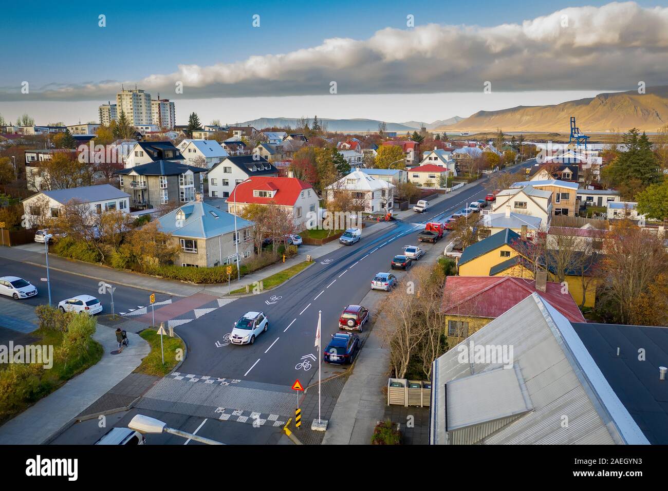 Neighborhoods Reykjavik Iceland Stock Photo Alamy