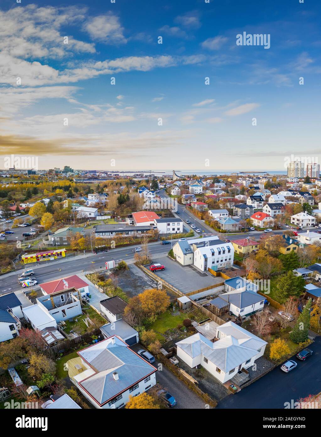 Neighborhoods, Reykjavik, Iceland Stock Photo