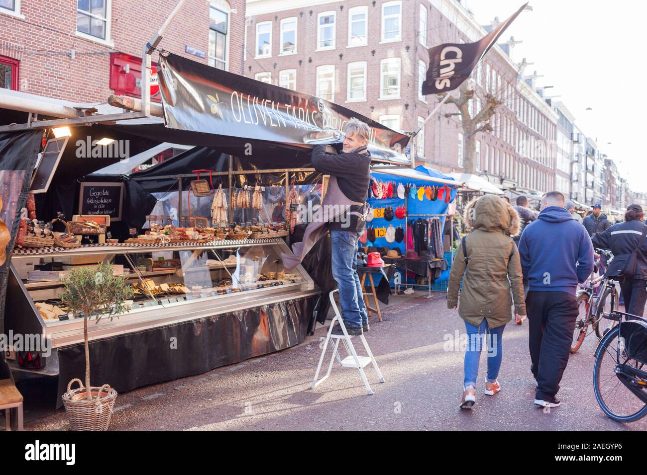Albert Cuyp market, Amsterdam Stock Photo
