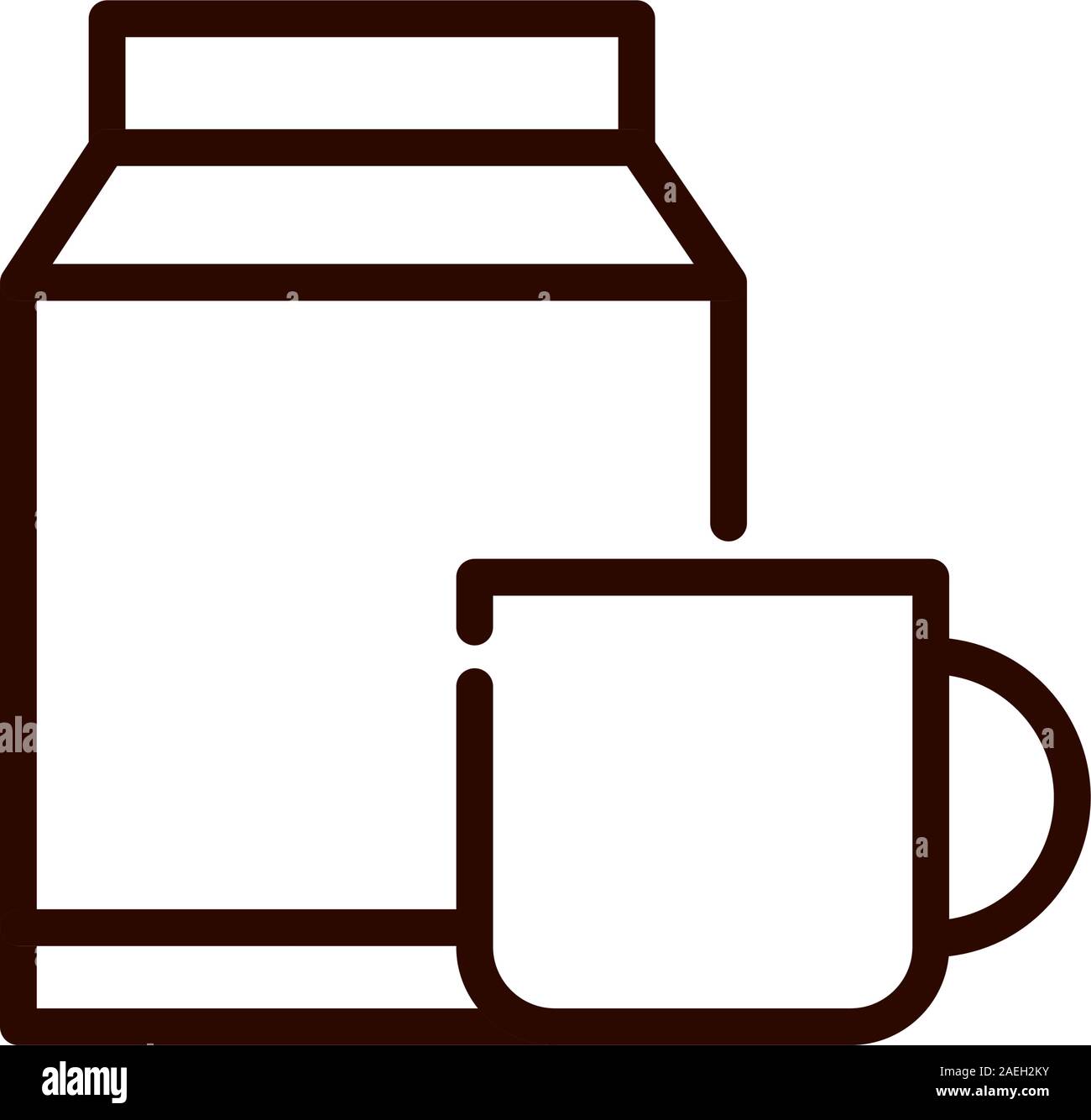 coffee cup and box product line design vector illustration Stock Vector