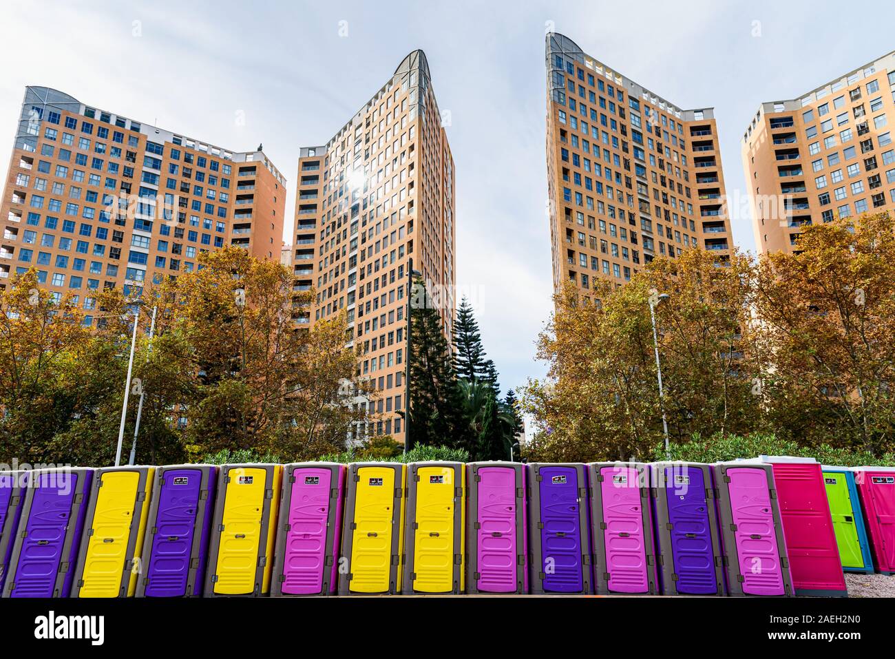 Plastic toilet cubicle hi-res stock photography and images - Alamy