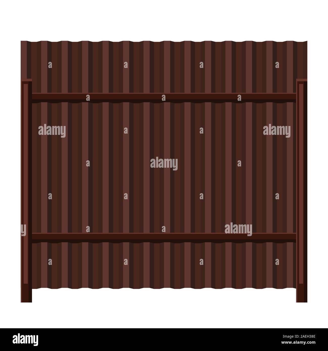 Illustration of metal fence. Stock Vector
