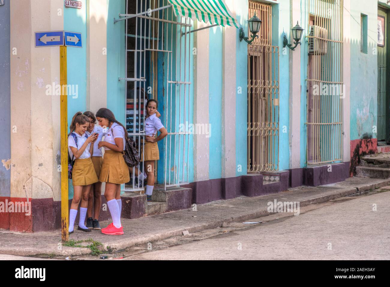 Remedios, Villa Clara, Cuba, North America Stock Photo