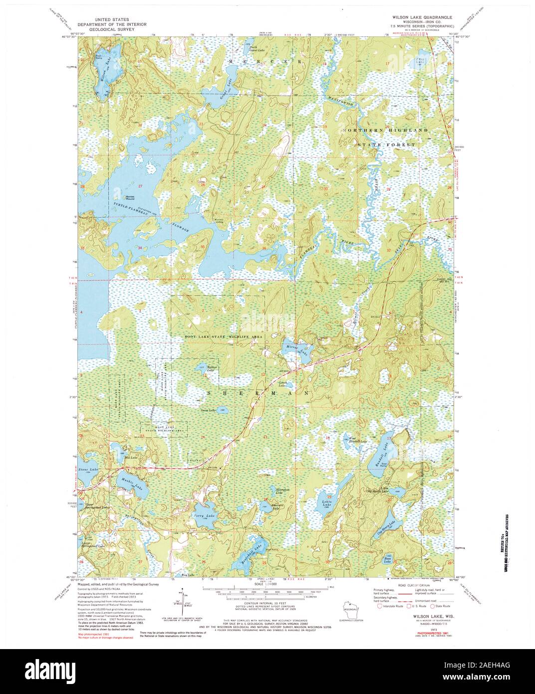 Map of lake wilson hi-res stock photography and images - Alamy