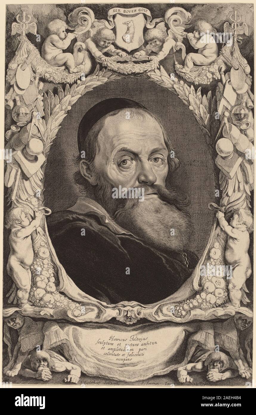 Jonas Suyderhoff after Pieter Claesz Soutman, Hendrick Goltzius, 1649 Hendrick Goltzius; 1649date Stock Photo