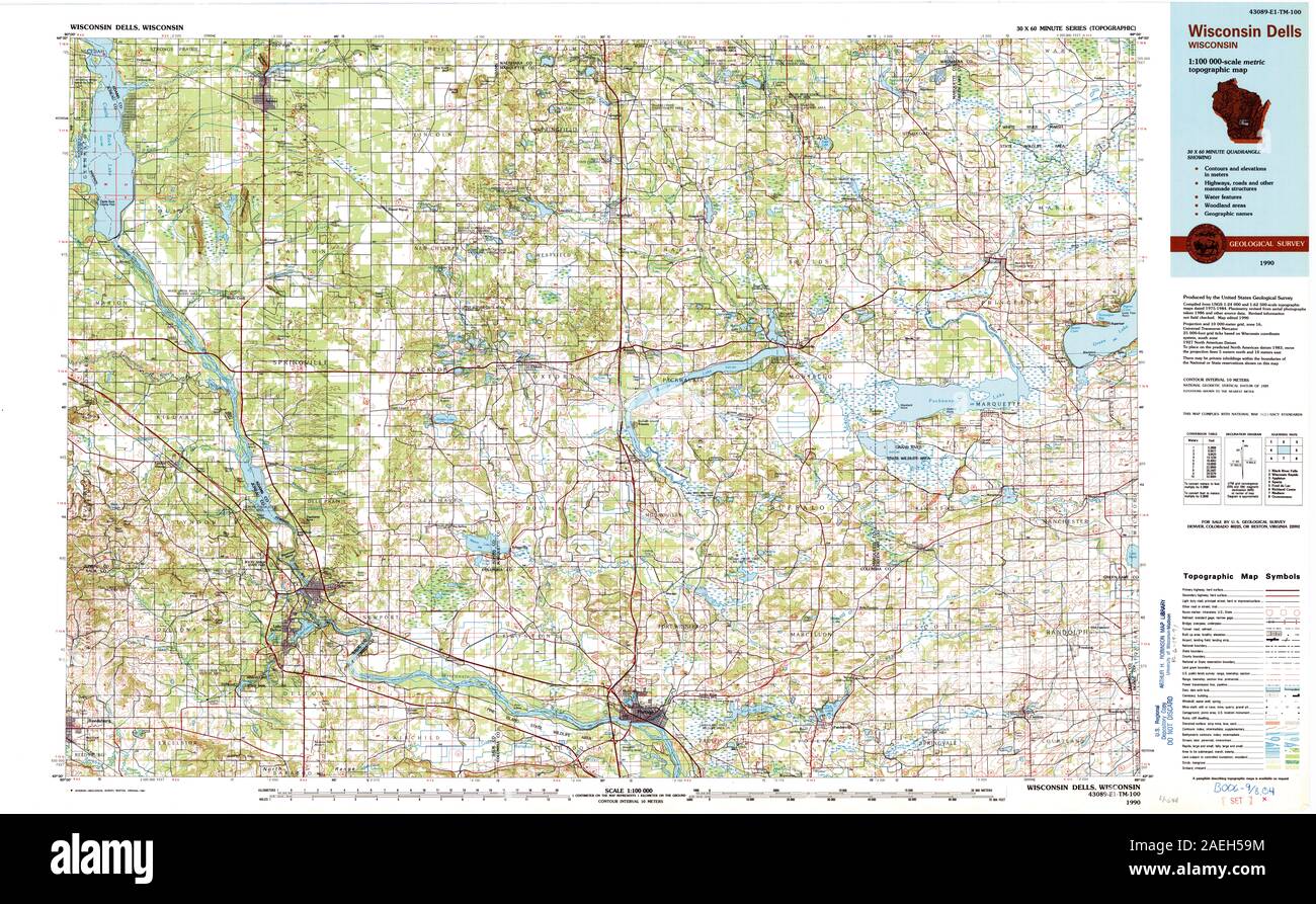 Map of wisconsin dells hires stock photography and images Alamy