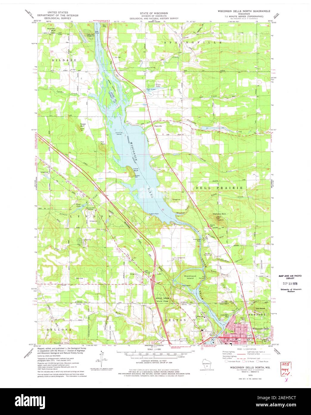 Map Of Wisconsin Dells Area Wisconsin Dells Map High Resolution Stock Photography And Images - Alamy