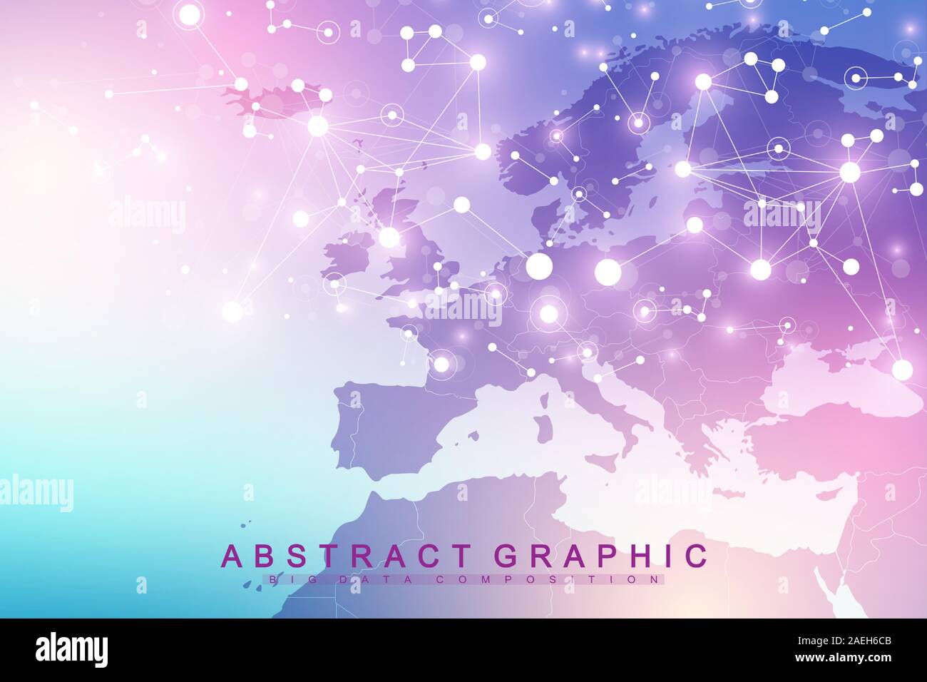 Nano technologies abstract background. Cyber technology concept. Artificial Intelligence, virtual reality, bionics, robotics, global network Stock Vector