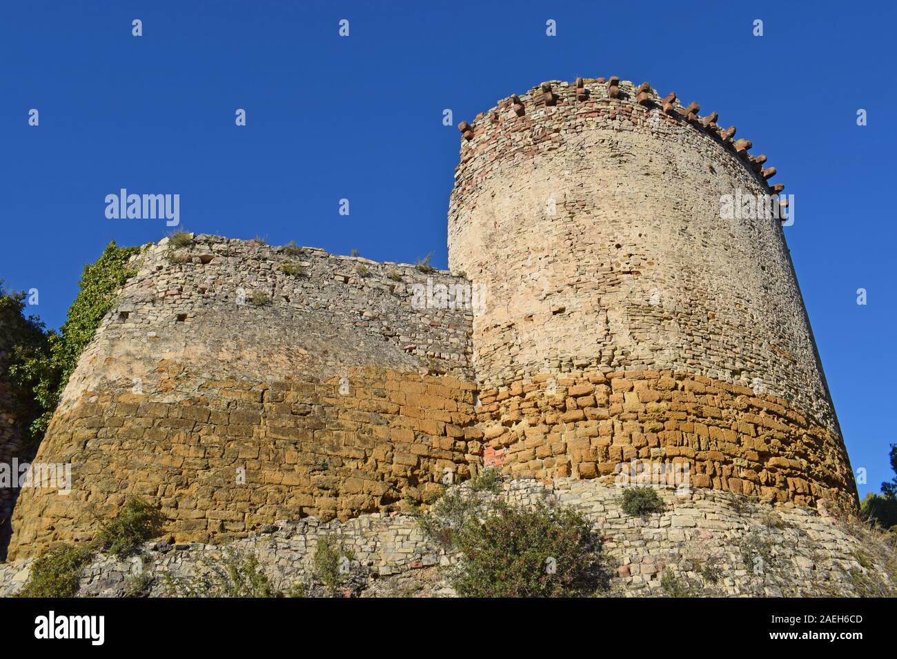 Gelida Castle in the province of Barcelona Spain Stock Photo