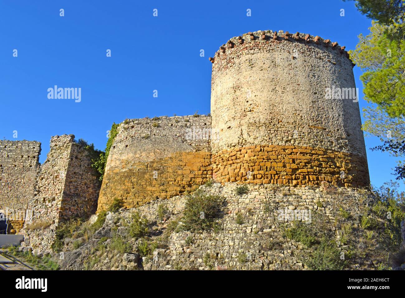 Gelida Castle in the province of Barcelona Spain Stock Photo