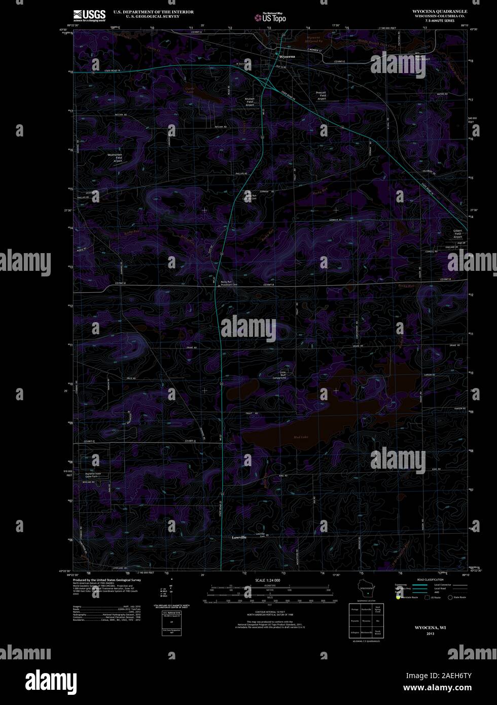 Wyocena map hires stock photography and images Alamy