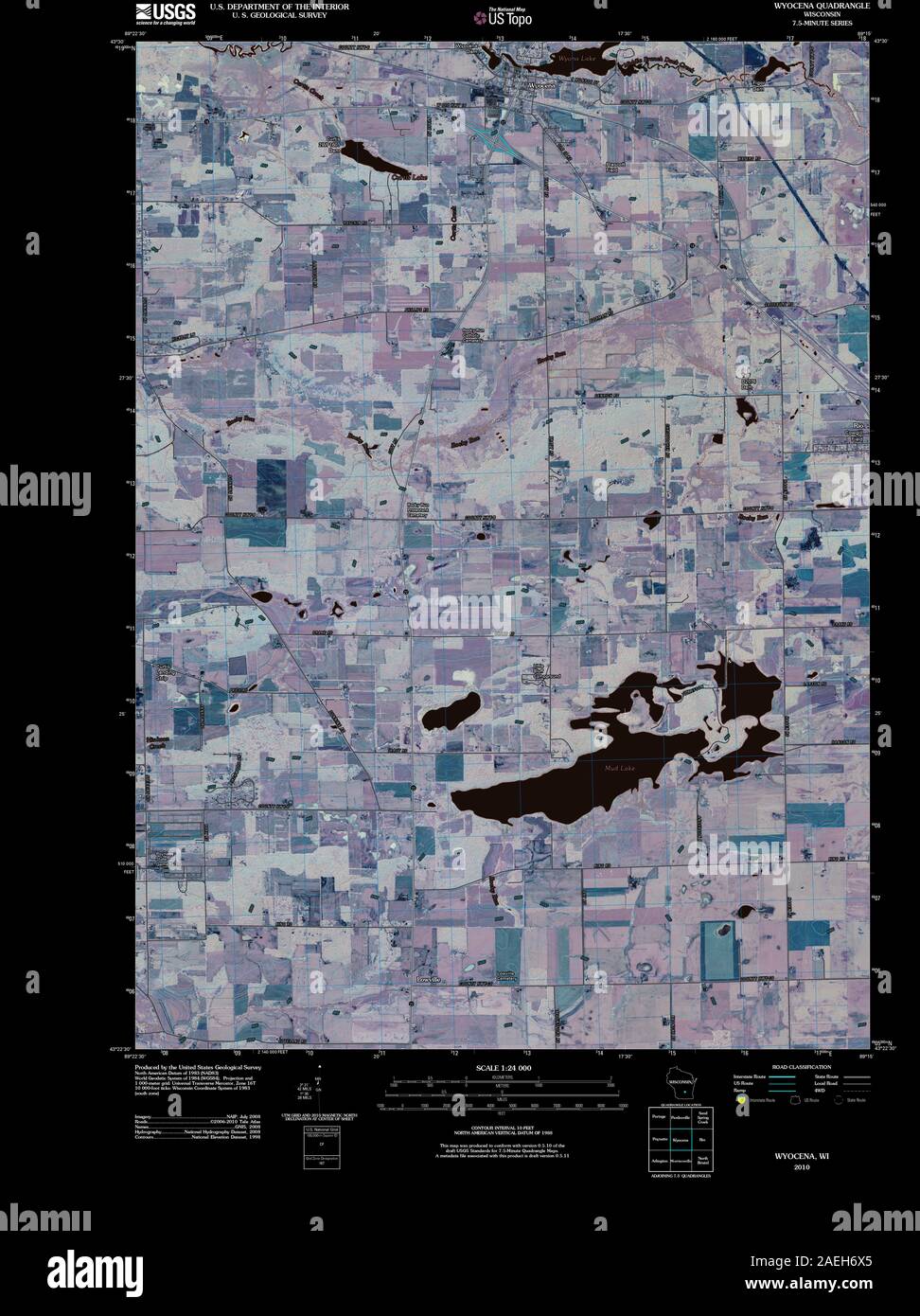 Map of wyocena hires stock photography and images Alamy