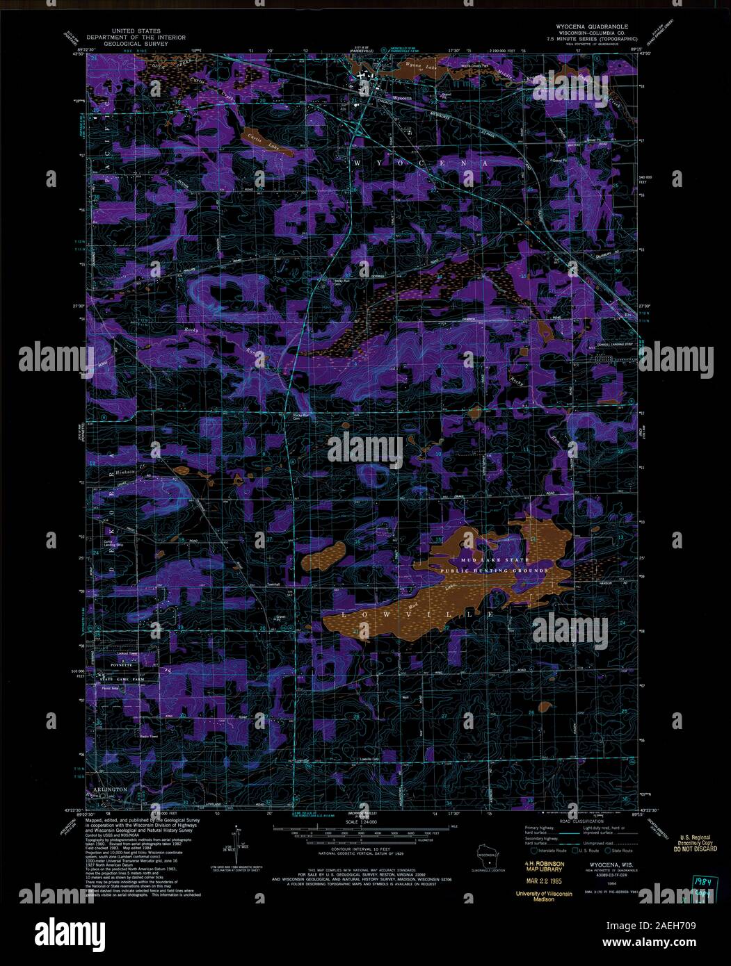 Wyocena map hires stock photography and images Alamy