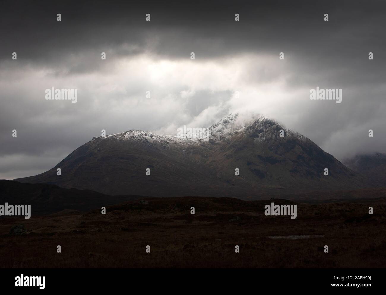 Photograph by © Jamie Callister. The Mountains of Glencoe, North West Scotland, UK, 22nd of November, 2019. Stock Photo