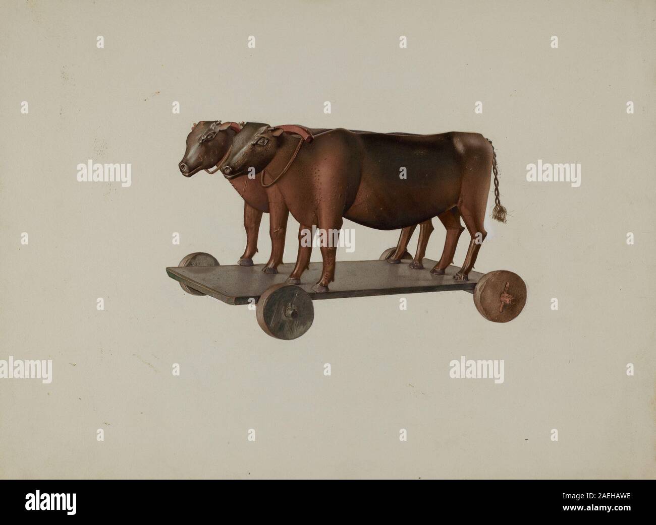 Joseph Goldberg, Toy Yoke of Oxen, 1935-1942 Toy Yoke of Oxen; 1935/ ...