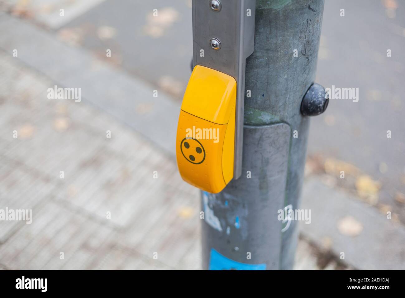 Yellow Traffic light switch for pedestrian crossing and guidance system ...